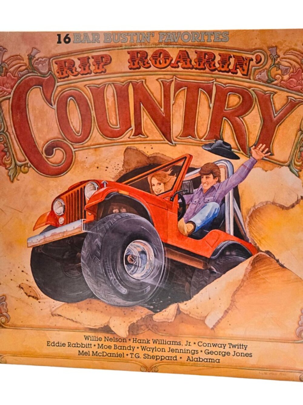 Rip Roarin' Country (1983) LP Vinyl K-Tel WU 3760 VG+ Willie Nelson Johnny Cash